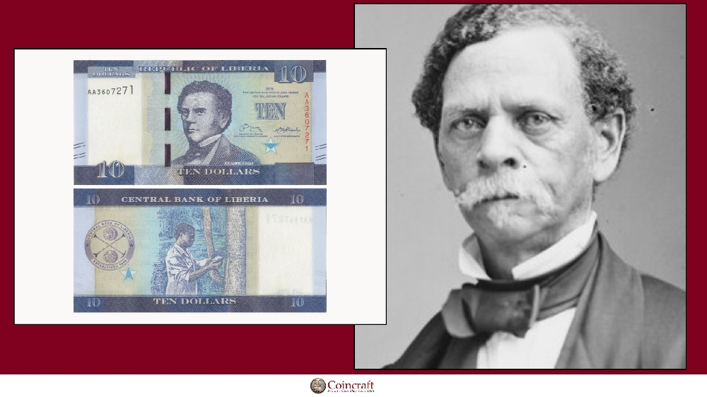 Liberian Dollars Honouring Joseph J Roberts - Coincraft